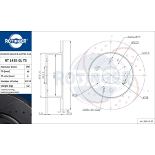 Rotinger féktárcsa ROTINGER RT 1435-GL T5 féktárcsa