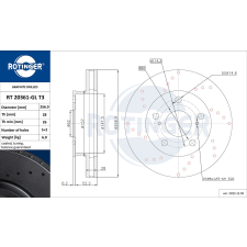 Rotinger féktárcsa ROTINGER RT 20361-GL T3 féktárcsa