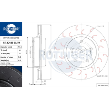 Rotinger féktárcsa ROTINGER RT 20488-GL T9 féktárcsa