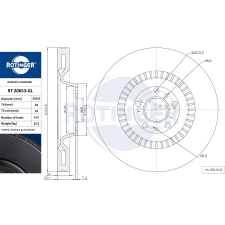 Rotinger féktárcsa ROTINGER RT 20653-GL féktárcsa