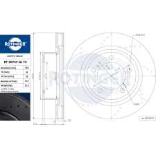 Rotinger féktárcsa ROTINGER RT 20747-GL T3 féktárcsa