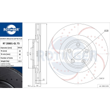 Rotinger féktárcsa ROTINGER RT 20801-GL T5 féktárcsa