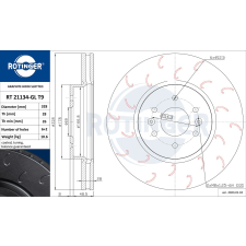 Rotinger féktárcsa ROTINGER RT 21134-GL T9 féktárcsa