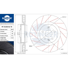Rotinger féktárcsa ROTINGER RT 21226-GL T6 féktárcsa