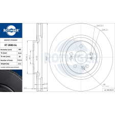 Rotinger féktárcsa ROTINGER RT 2890-GL féktárcsa
