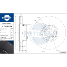 Rotinger féktárcsa ROTINGER RT 71012HP-GL féktárcsa
