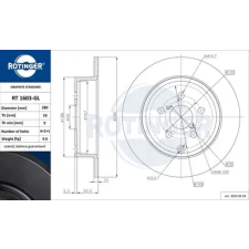 Rotinger féktárcsa RT 1603-GL autóalkatrész
