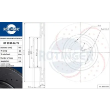 Rotinger féktárcsa RT 2934-GL T5 autóalkatrész