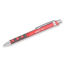 Rotring Golyóstoll, 0,8 mm, nyomógombos, tearózsa tolltest, ROTRING "Tikky", kék toll