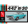 ROUND2 AMT 1/25 1966 Olds 442 keménytetős kocsi modell