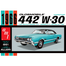 ROUND2 AMT 1/25 1966 Olds 442 keménytetős kocsi modell makett