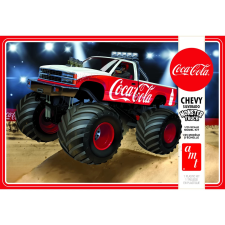 ROUND2 AMT Coca-Cola 1/25 1988 Chevy Silverado Monster Truck autó modell makett