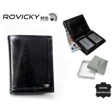  Rovicky Férfi Bőr Pénztárca PC-106-BAR FEKETE-