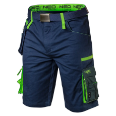  Rövid munkásnadrág, övvel, PREMIUM, 62% pamut, 35% polyester, 3% elastane, XS