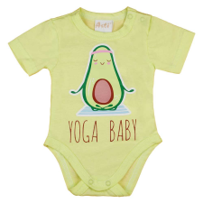 Rövid ujjú baba body avokádós mintával kombidressz, body