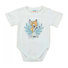  Rövid ujjú baba body Bambi mintával (74) - fehér kombidressz, body