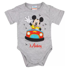 Rövid ujjú baba body Mickey egér mintával (56) - szürke kombidressz, body