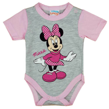 Rövid ujjú baba body Minnie egér mintával szürke kombidressz, body