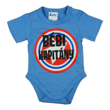  Rövid ujjú baba body &quot;Bébi kapitány&quot; felirattal kombidressz, body