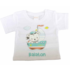  Rövid ujjú Balatonos hajós maci póló