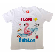  Rövid ujjú Balatonos póló Flamingóval