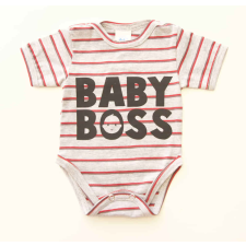 Rövid ujjú dupla patentos " Baby Boss" feliratú baba body kombidressz, body