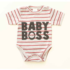 Rövid ujjú dupla patentos " Baby Boss" feliratú baba body kombidressz, body