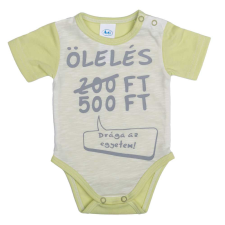Rövid ujjú feliratos baba body kombidressz, body