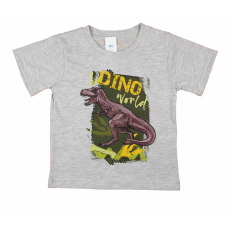  Rövid ujjú fiú póló dinoszauruszos mintával