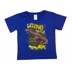  Rövid ujjú fiú póló dinoszauruszos mintával