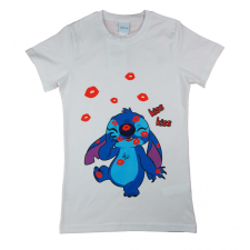 Rövid ujjú lányka póló Stitch mintával gyerek póló