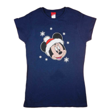 Rövid ujjú női póló karácsonyi Minnie egér mintával női póló