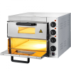 ROYAL CATERING Kétszintes ipari pizzasütő kemence rozsdamentes acél 3000W professzionális pizza sütő