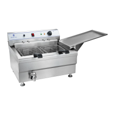 ROYAL CATERING Olajsütő - 36 liter - 400 V - 2 kosár fritőz