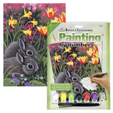 Royal & Langnickel Számozott kifestő készlet, akrilfesték+ecset, 22x30 cm - Tavaszi nyuszik akrilfesték
