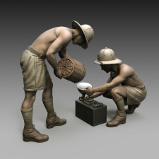  Royal Model Italian soldiers battery maintenance 1:35 (RM851) makett