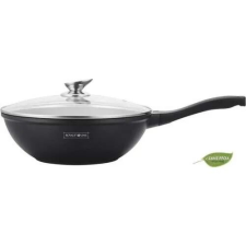 Royalty Line ® BW32M Wokpan Indukció – Ø 32 cm – 5,9 liter – Wok üveg fedéllel edény