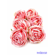  Rózsa selyemvirág fej 7cm - Rózsaszín dekoráció
