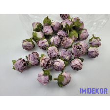  Rózsa szárazhatású selyem fej 3cm - Lila Átmenetes dekorációs kellék