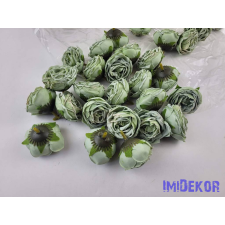  Rózsa szárazhatású selyem fej 4,5cm - Menta Zöld dekorációs kellék