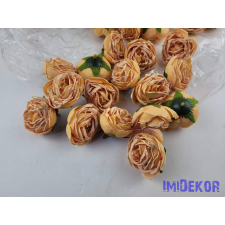  Rózsa szárazhatású selyem fej 4,5cm - Narancs dekorációs kellék