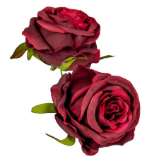  Rózsa virágfej 6cm bíbor dekorációs kellék