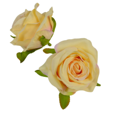  Rózsa virágfej D6cm 24db/szín/csom bézs R16 dekorációs kellék