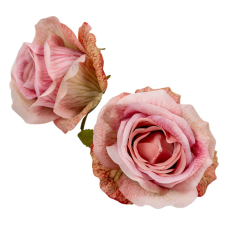  Rózsa virágfej sötét rózsaszín D10cm 12db/csom dekorációs kellék