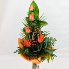  Rózsacsokor narancs_ötszálas_006 virágküldés