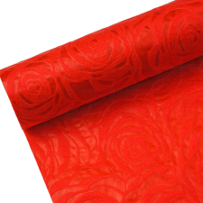 Rózsafejmintás 3D vetex 50cm x 4.5m - Piros dekorációs kellék