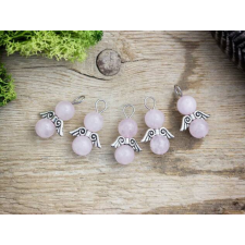  Rózsakvarc angyal medál 5 dbos csomag medál