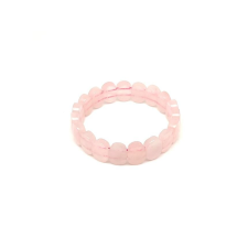 Rózsakvarc fazettált ovális karkötő 14-14,5x10mm karkötő
