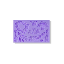  Rózsás díszítőelemek szilikon fondant formázó sütés és főzés