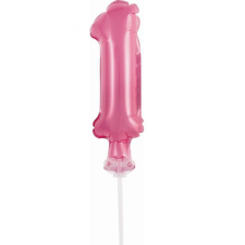 Rózsaszín 1-es Pink szám fólia lufi tortára 13 cm party kellék